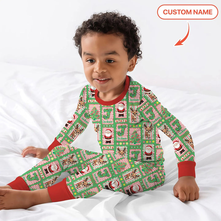 North Pole Wonderland Two Piece Long Sleeve Pajama Set - Zumbamboo