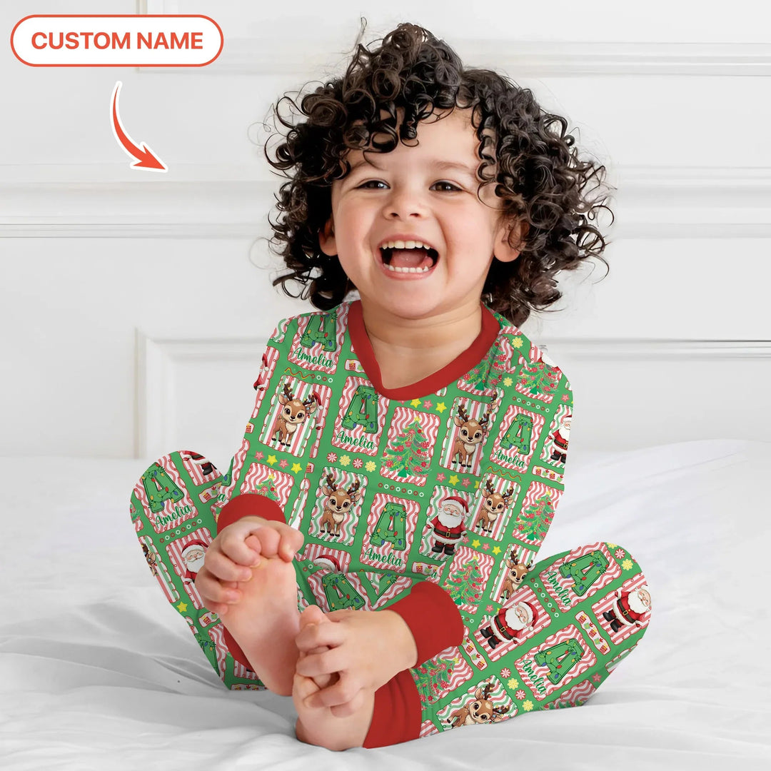 North Pole Wonderland Two Piece Long Sleeve Pajama Set - Zumbamboo