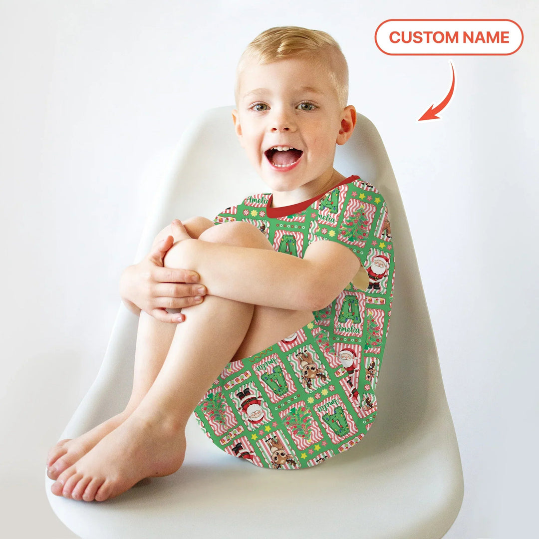 North Pole Wonderland Two Piece Short Sleeve Shorts Pajama Set - Zumbamboo