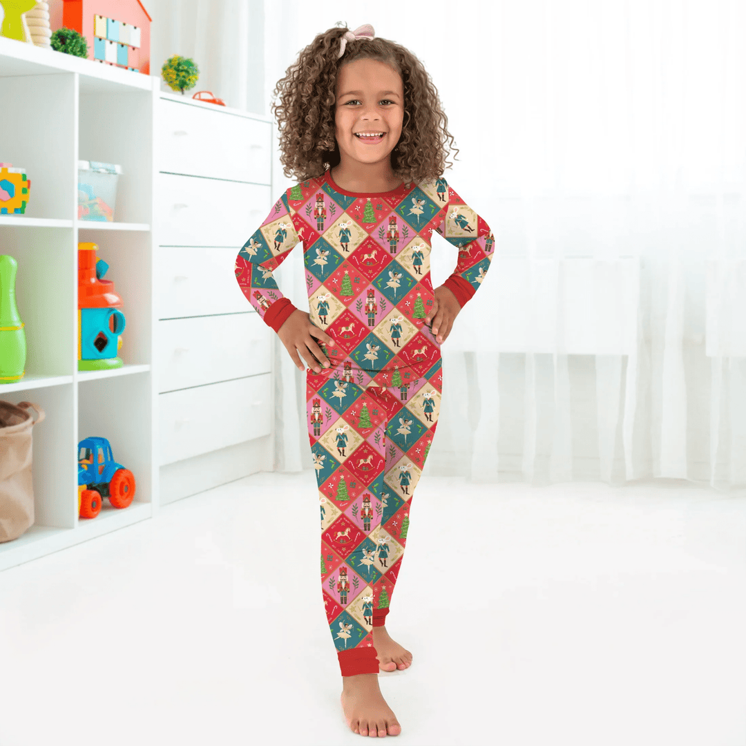 Nutcracker Christmas Magic Two Piece Long Sleeve Pajama Set - Zumbamboo