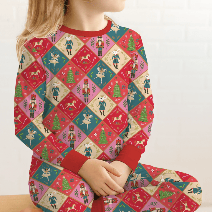 Nutcracker Christmas Magic Two Piece Long Sleeve Pajama Set - Zumbamboo