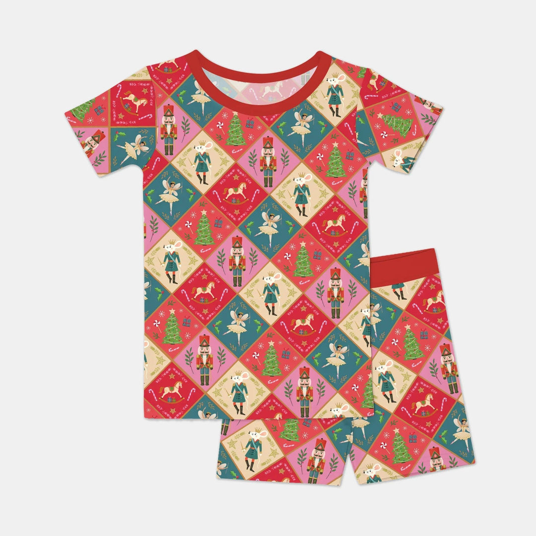 Nutcracker Christmas Magic Two Piece Short Sleeve Shorts Pajama Set , Nutcracker Christmas Magic Two Piece Short Sleeve Shorts Pajama Set - 12-18M