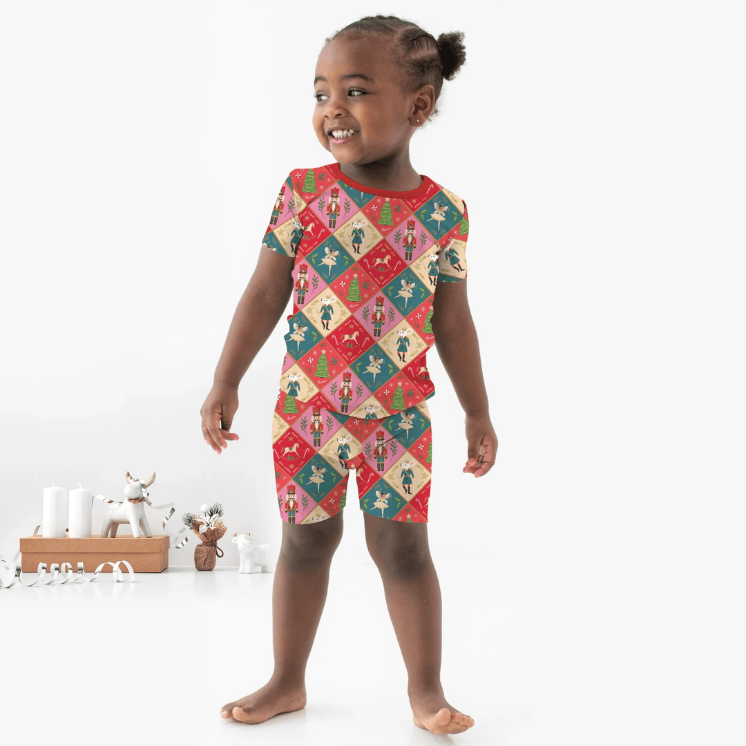 Nutcracker Christmas Magic Two Piece Short Sleeve Shorts Pajama Set , Nutcracker Christmas Magic Two Piece Short Sleeve Shorts Pajama Set - 12-18M