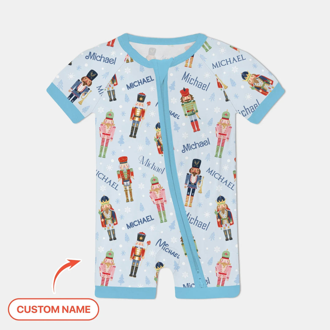 Nutcracker Parade Custom Name Boy Shorty Zippy , Nutcracker Parade Custom Name Boy Shorty Zippy - 0-3M