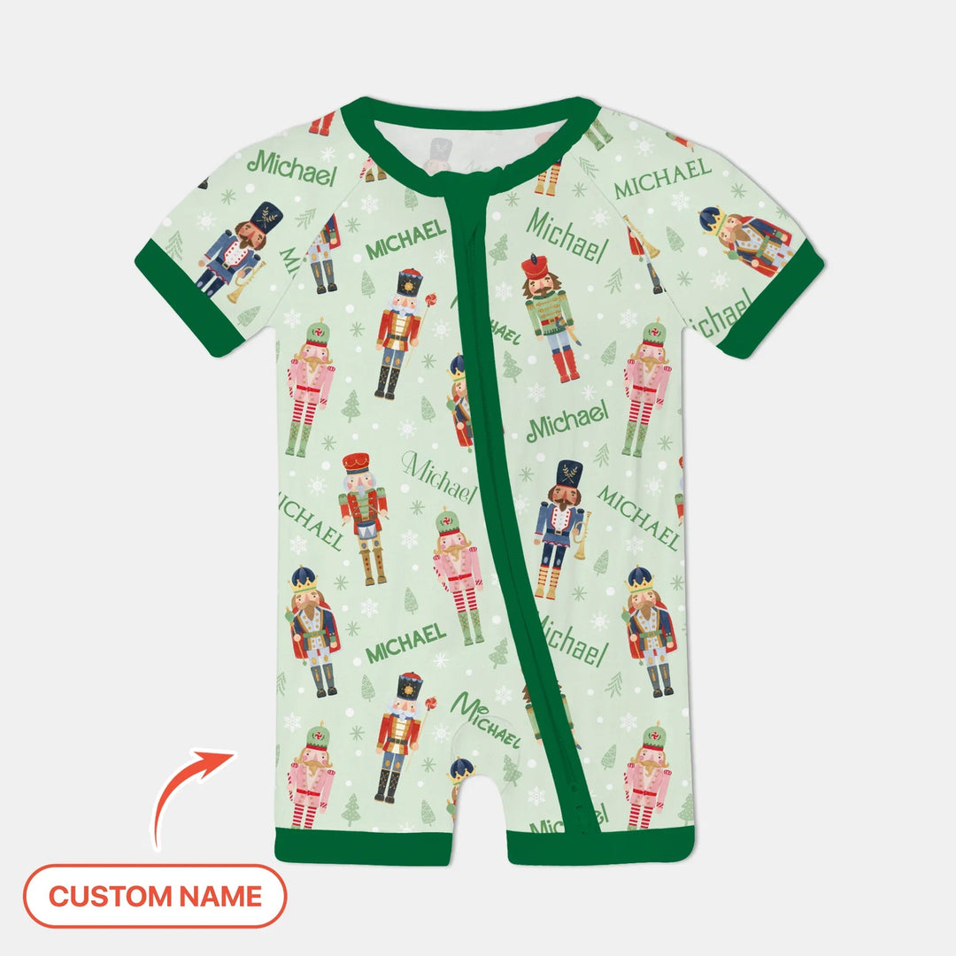 Nutcracker Parade Custom Name Boy Shorty Zippy , Nutcracker Parade Custom Name Boy Shorty Zippy - 0-3M