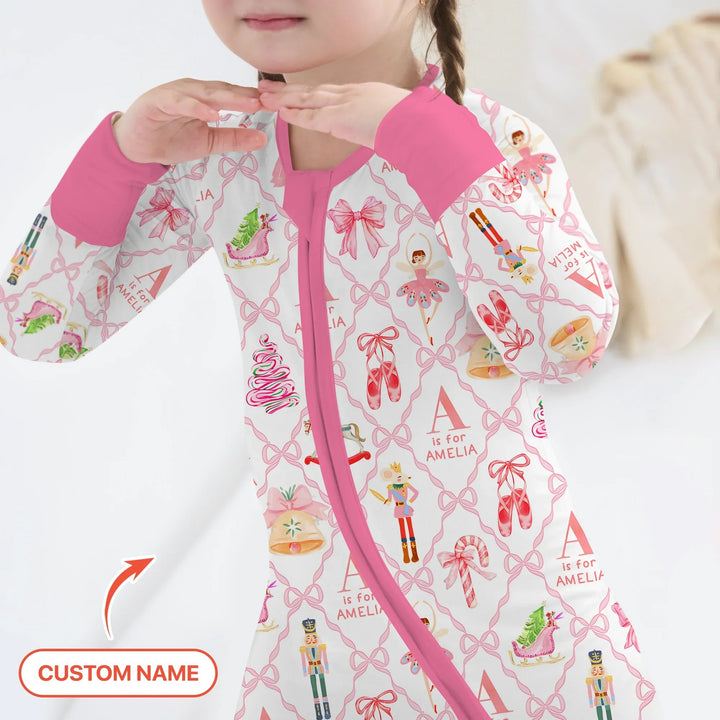 Nutcracker Sweet Dreams Custom Name Convertible Zippy - Zumbamboo