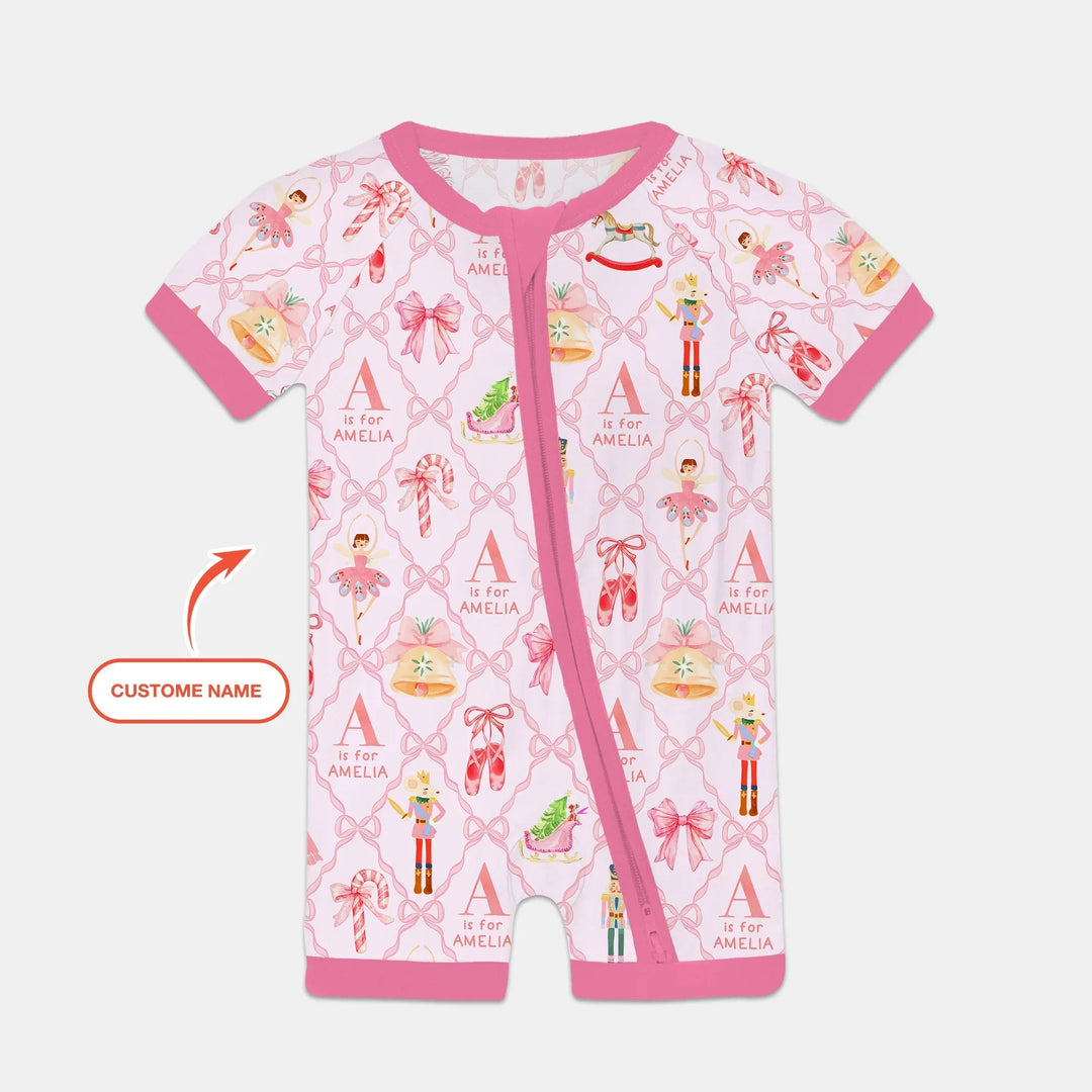 Nutcracker Sweet Dreams Custom Name Shorty Zippy , Nutcracker Sweet Dreams Custom Name Shorty Zippy - 0-3M