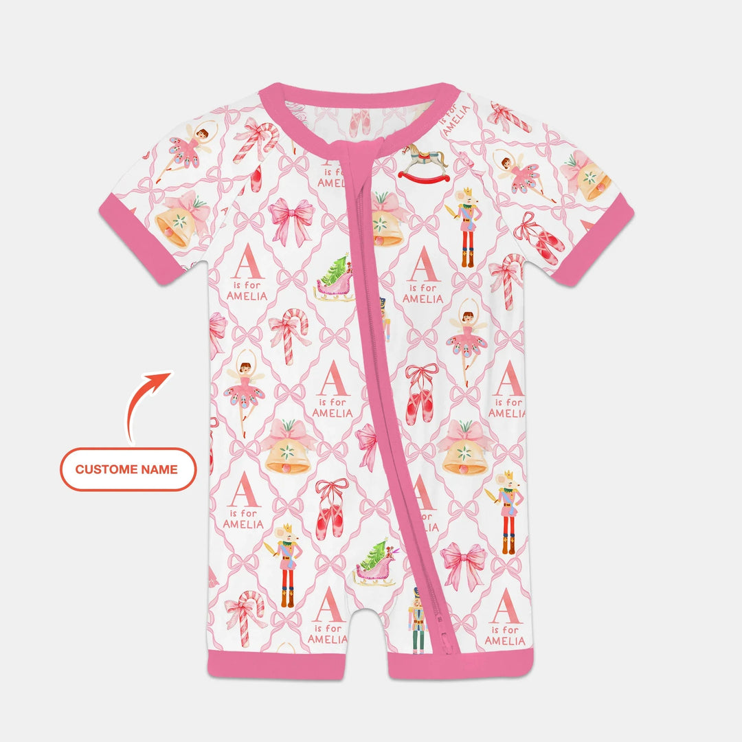 Nutcracker Sweet Dreams Custom Name Shorty Zippy , Nutcracker Sweet Dreams Custom Name Shorty Zippy - 0-3M
