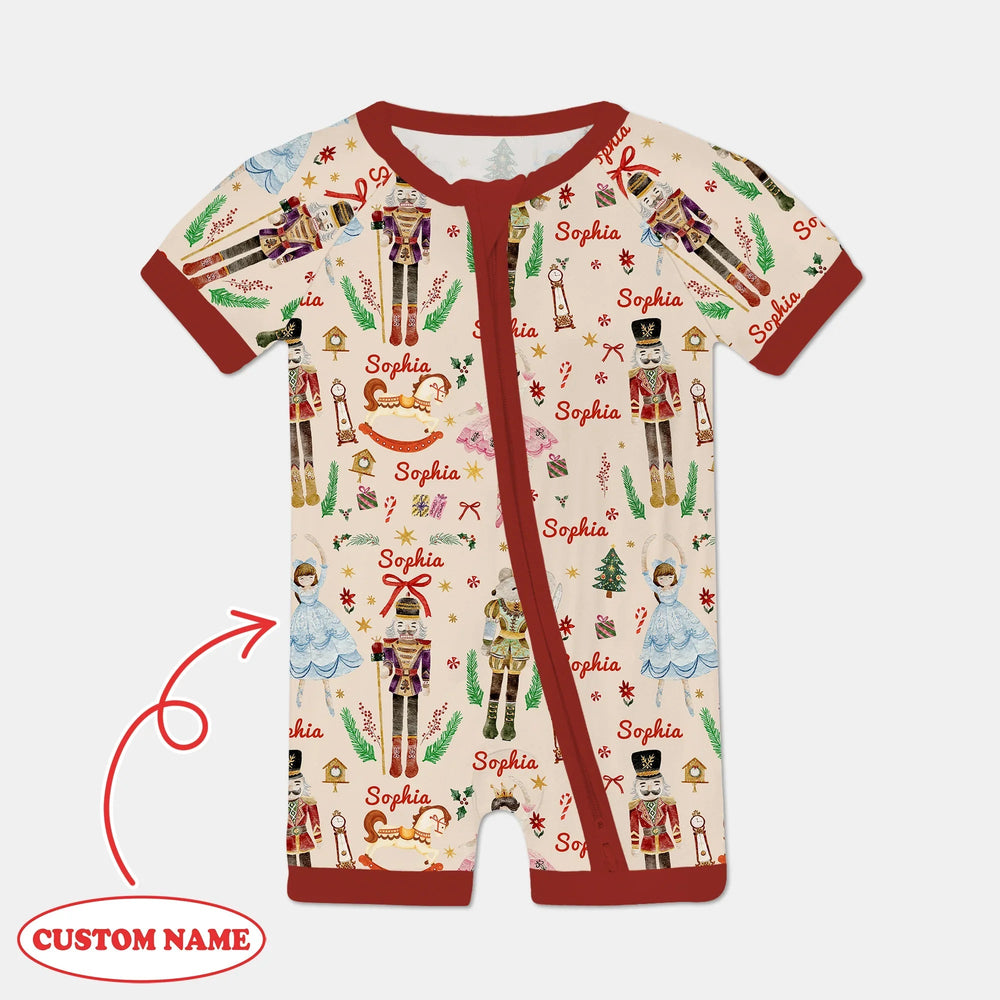Nutcracker’s Christmas Dream Custom Name Shorty Zippy , Nutcracker’s Christmas Dream Custom Name Shorty Zippy - 0-3M