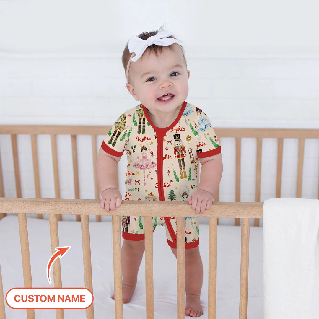 Nutcracker’s Christmas Dream Custom Name Shorty Zippy , Nutcracker’s Christmas Dream Custom Name Shorty Zippy - 0-3M