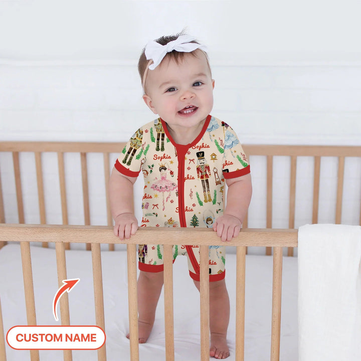 Nutcracker’s Christmas Dream Custom Name Shorty Zippy , Nutcracker’s Christmas Dream Custom Name Shorty Zippy - 0-3M