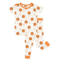 Orange Basketball Two Piece Short Sleeve Pajama Set , Orange Basketball Two Piece Short Sleeve Pajama Set - 12-18M