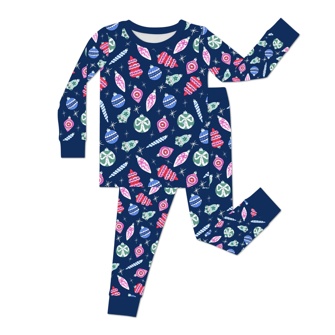Ornaments Party Two Piece Long Sleeve Pajama Set , Ornaments Party Two Piece Long Sleeve Pajama Set - 12-18M