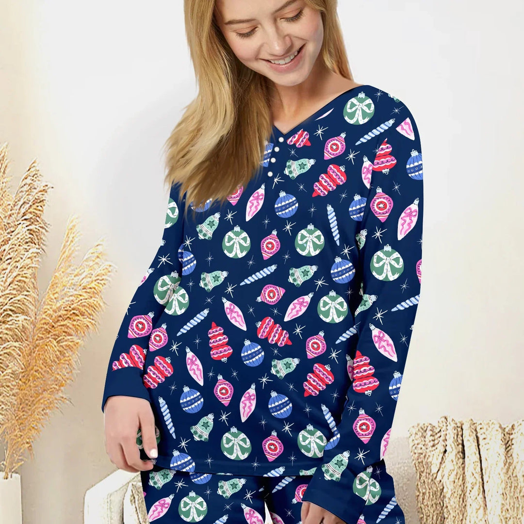 Ornaments Party Women Pajama Set - Zumbamboo