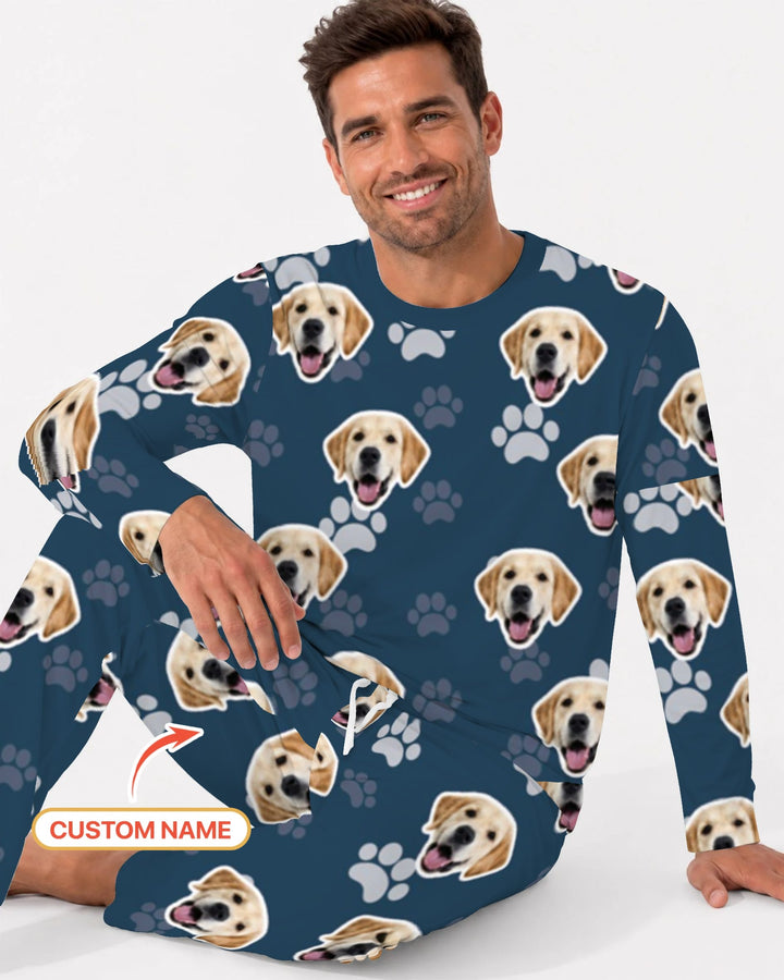 Personalized Dog & Cat Photo Bamboo Men's Pajama Set