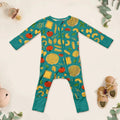 Pasta Party Convertible Zippered Romper , Pasta Party Convertible Zippered Romper - 0-3M
