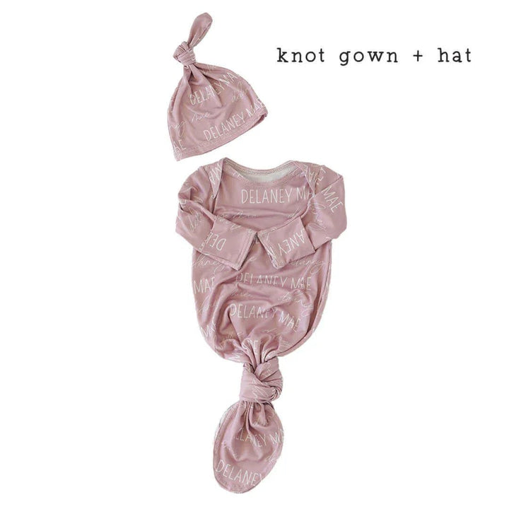 Personalized Baby Name Knot Gowns - Zumbamboo