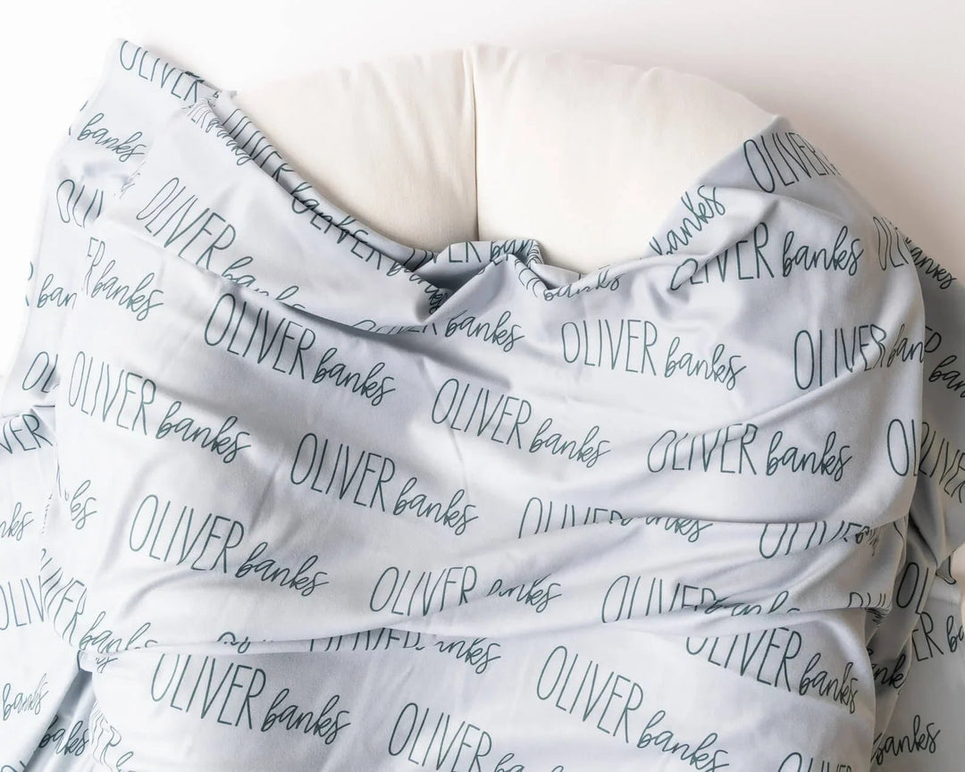 Personalized Baby Name Swaddle Blanket Font Duo - Zumbamboo