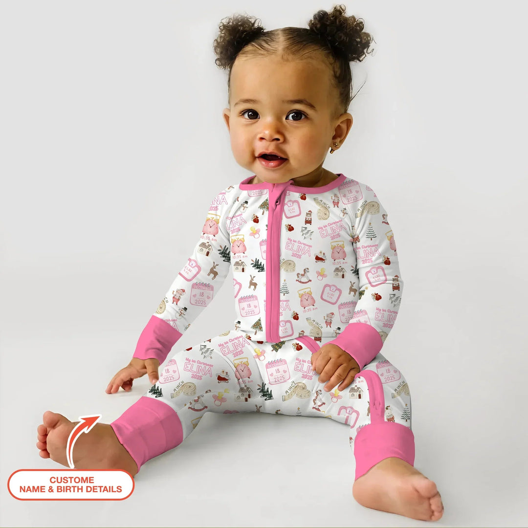 Personalized Baby's First Christmas Convertible Zippy - Zumbamboo