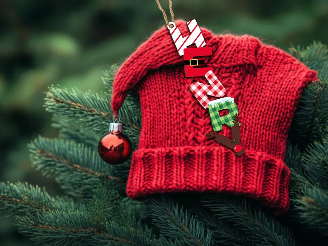 Personalized Christmas Name Letter Wooden Ornament , Personalized Christmas Name Letter Wooden Ornament - Default Title