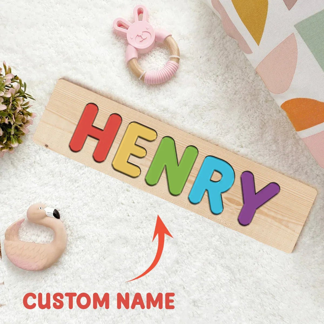 Personalized Colorful Name Puzzle For Kids - Zumbamboo