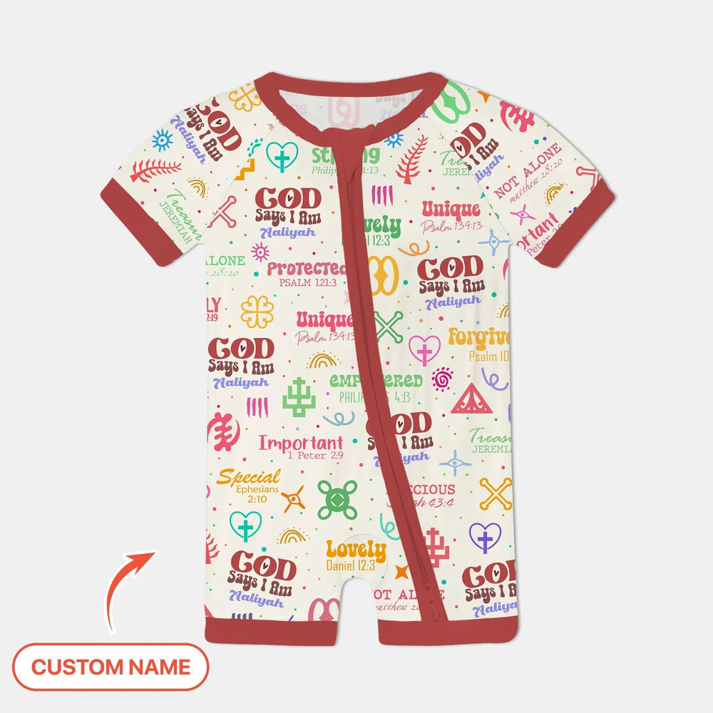 Personalized God Says I Am Custom Name Shorty Zippy - Zumbamboo