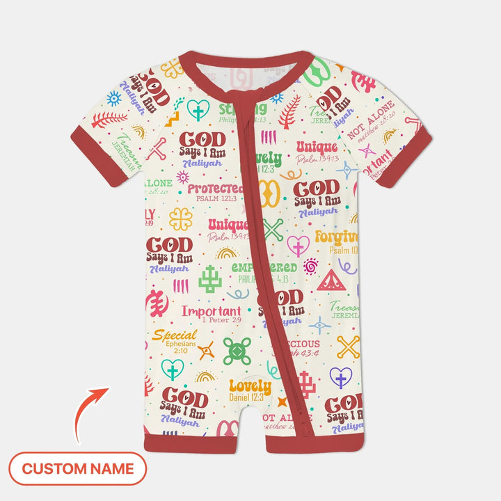 Personalized God Says I Am Custom Name Shorty Zippy , Personalized God Says I Am Custom Name Shorty Zippy - 0-3M