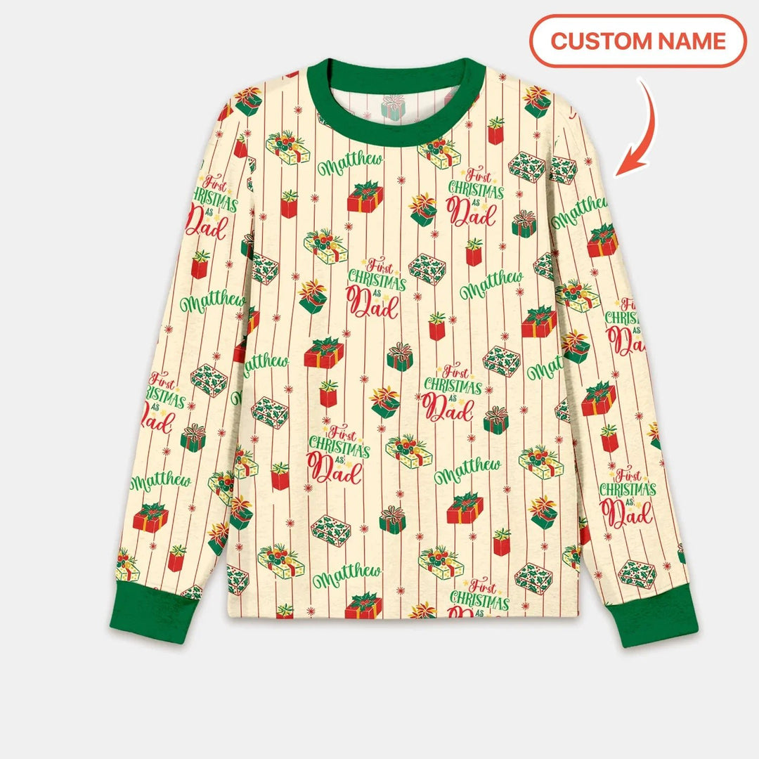 Personalized Our First Christmas Men's Pajama Set - Zumbamboo