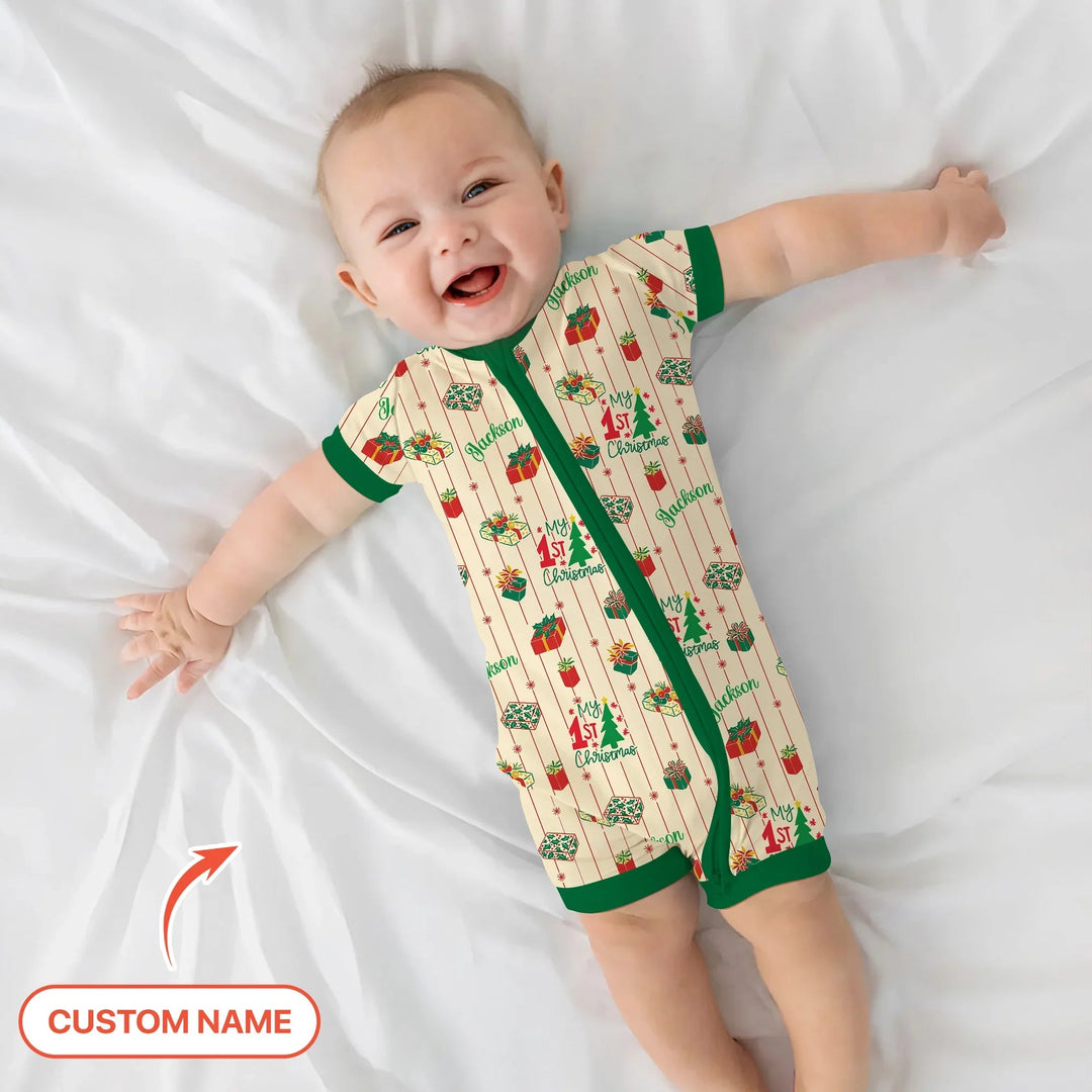 Personalized Our First Christmas Shorty Zippy - Zumbamboo