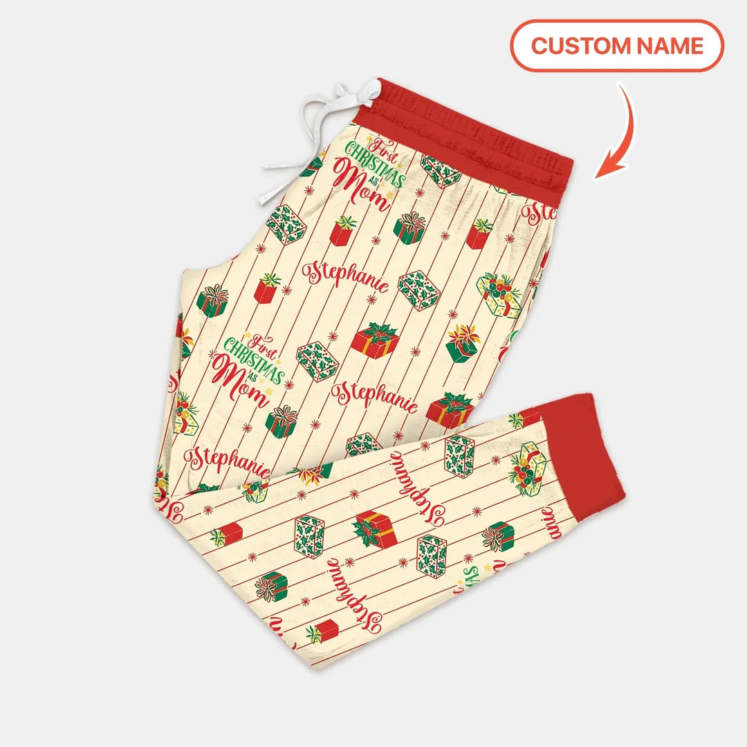 Personalized Our First Christmas Women Pajama Set - Zumbamboo