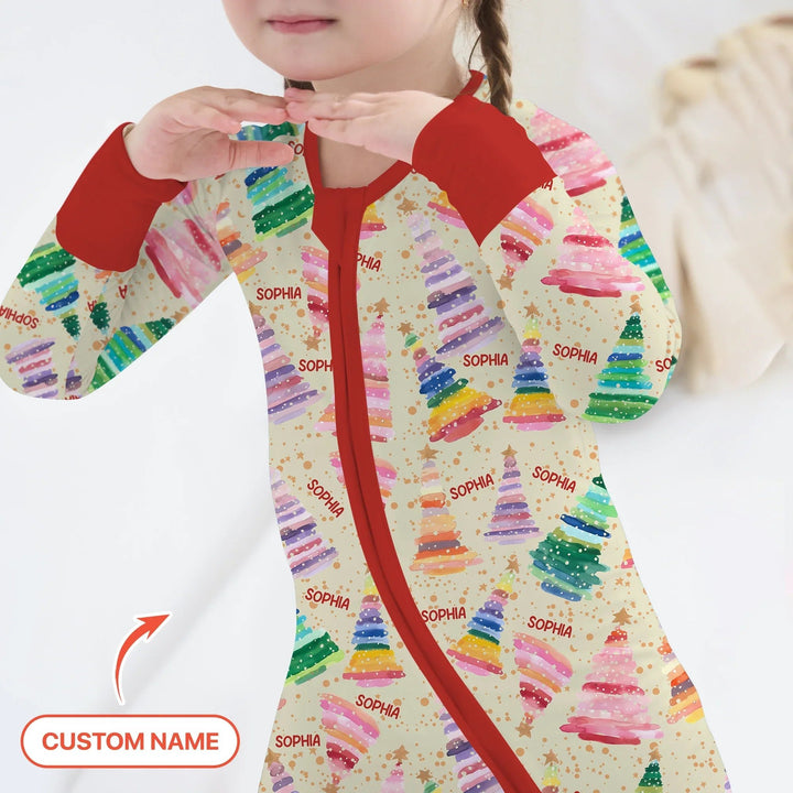 Personalized Twinkle Christmas Trees Convertible Zippy - Zumbamboo