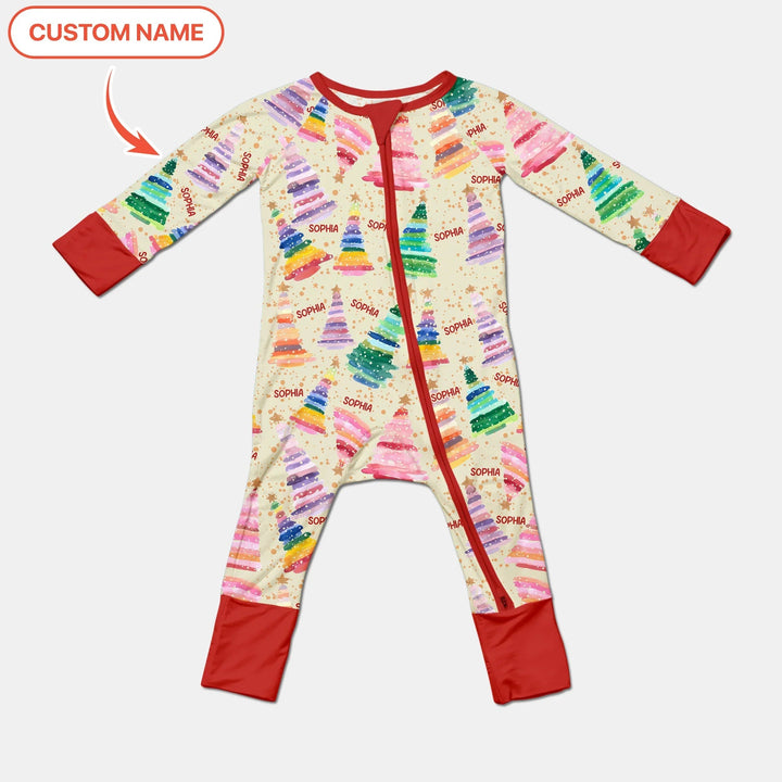 Personalized Twinkle Christmas Trees Convertible Zippy - Zumbamboo