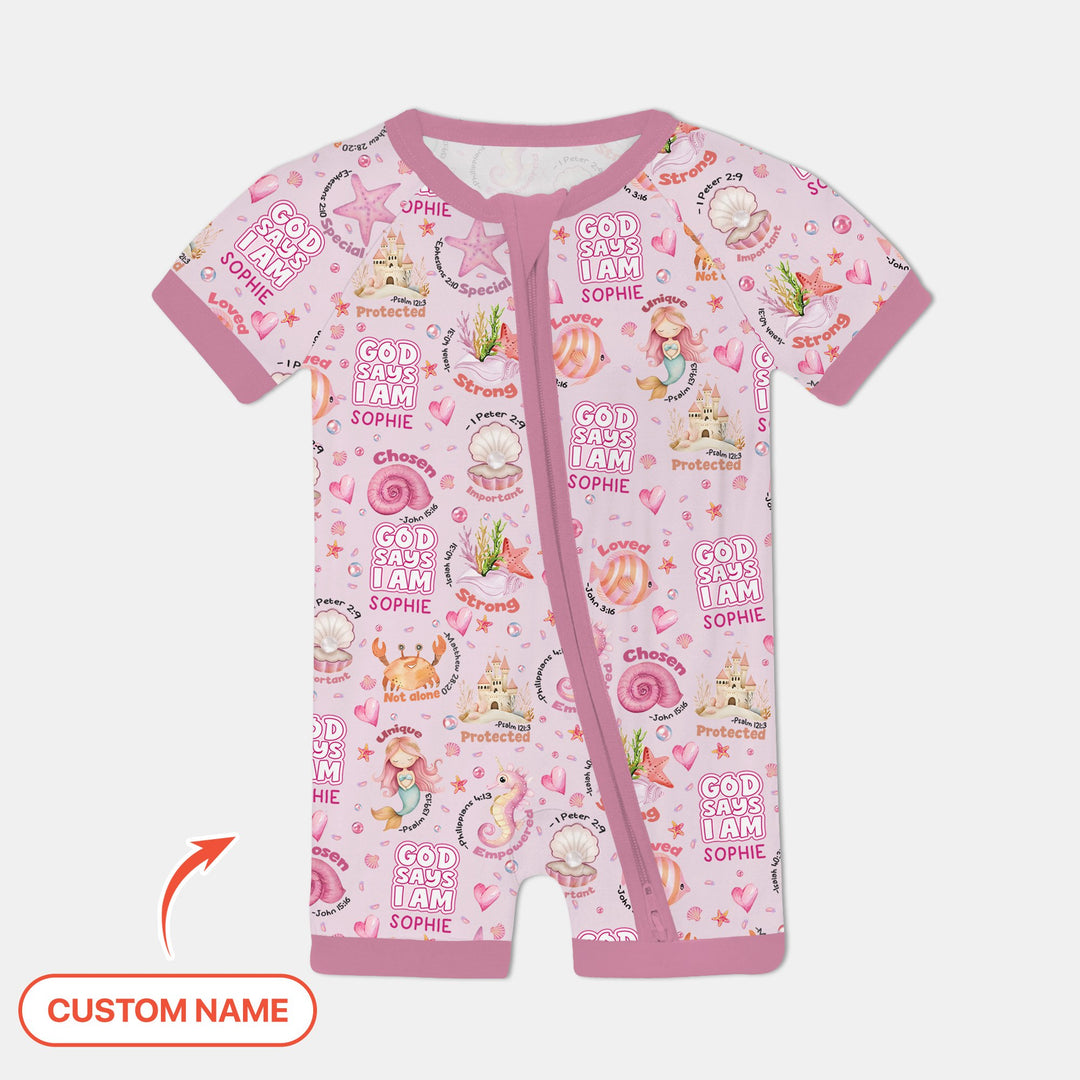 Mermaid God Says I Am Custom Name Shorty Zippy