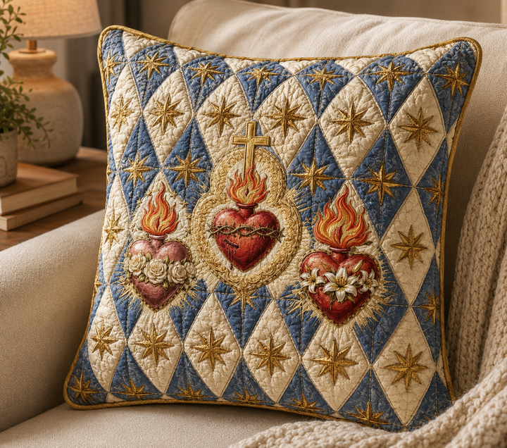 Sacred Hearts Bamboo Quilt Pillow Case