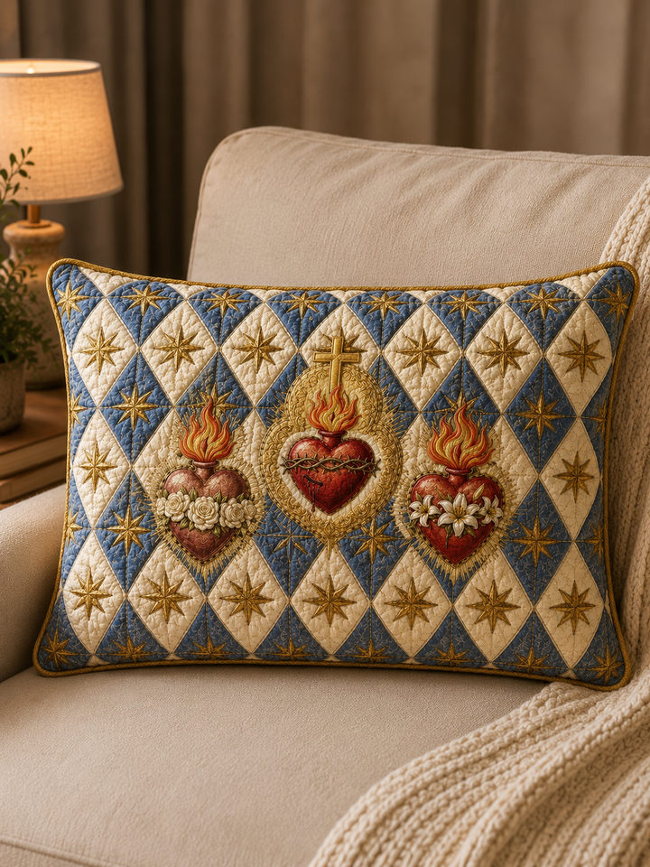 Sacred Hearts Bamboo Quilt Pillow Case