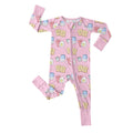 Pink Breakfast Buddies Convertible Zippered Romper , Pink Breakfast Buddies Convertible Zippered Romper - 0-3M