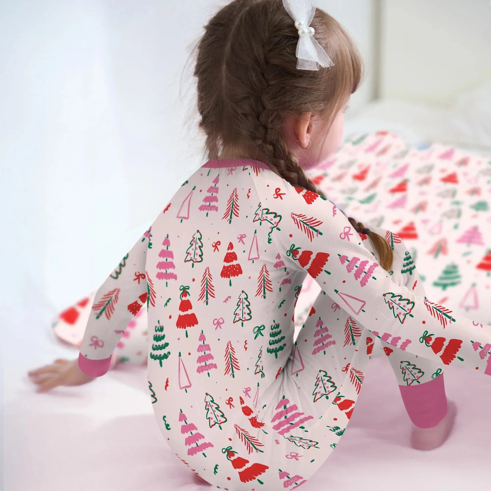 Pink Christmas Tree Farm Convertible Zippy , Pink Christmas Tree Farm Convertible Zippy - 0-3M