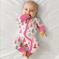 Pink Christmas Tree Farm Convertible Zippy , Pink Christmas Tree Farm Convertible Zippy - 0-3M