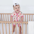 Pink Christmas Tree Farm Shorty Zippy , Pink Christmas Tree Farm Shorty Zippy - 0-3M