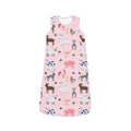 Pink Farm Animals Sleep Bag Lightweight 0.5 TOG , Pink Farm Animals Sleep Bag Lightweight 0.5 TOG - XS