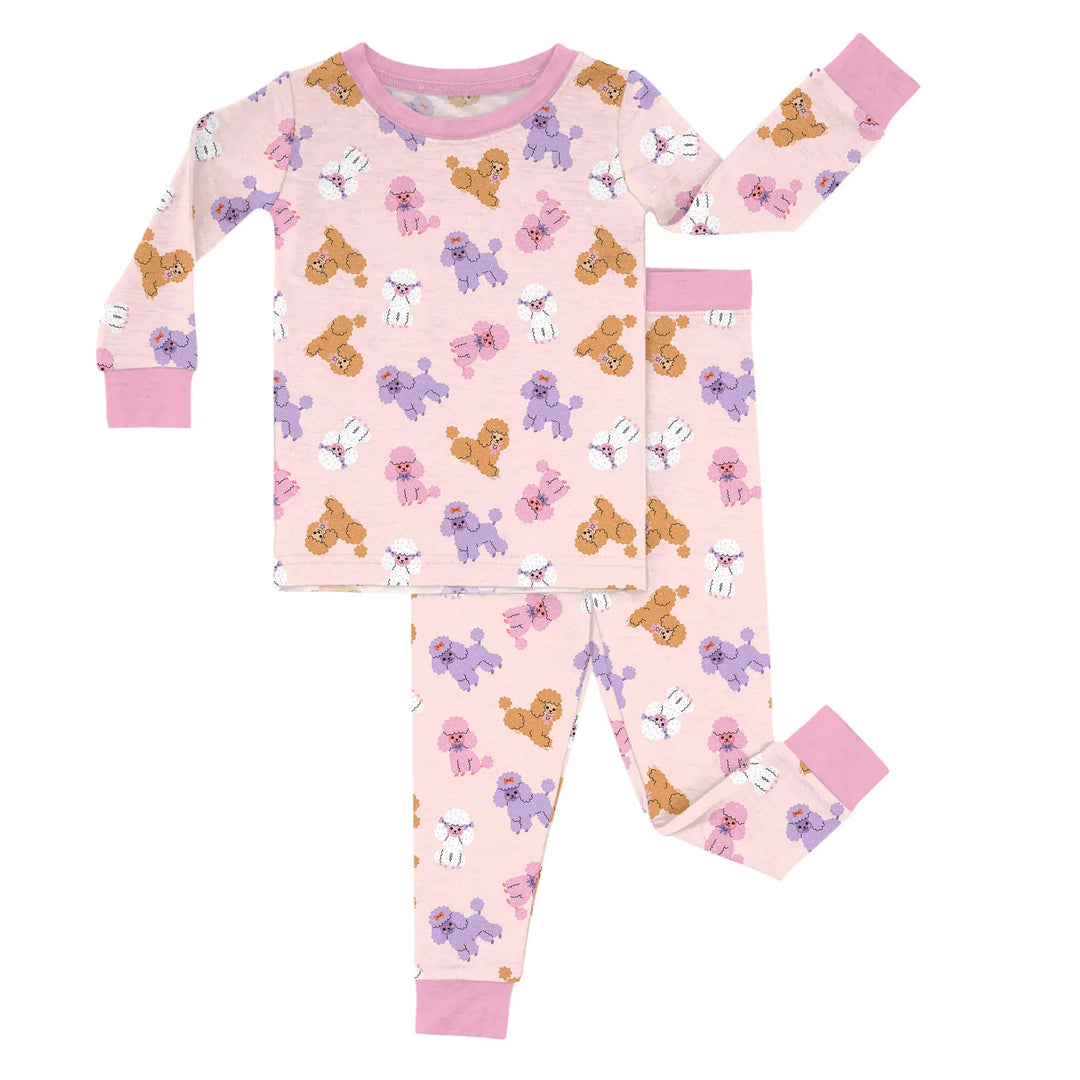 Pink Poodles Two Piece Pajama Set - Zumbamboo
