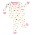 Pink Sleepy Farm Animals Two Piece Pajama Set , Pink Sleepy Farm Animals Two Piece Pajama Set - 12-18M