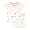 Pink Sleepy Farm Animals Two-Piece Short Sleeve Shorts Pajama Set , Pink Sleepy Farm Animals Two-Piece Short Sleeve Shorts Pajama Set - Newborn