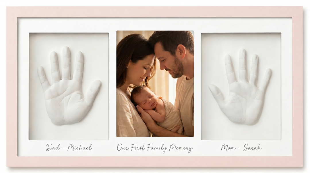 Baby Hand- & Fußabdruck Erinnerungsrahmen Duo