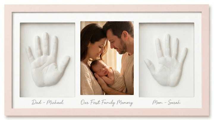 Baby Hand- & Fußabdruck Erinnerungsrahmen Duo