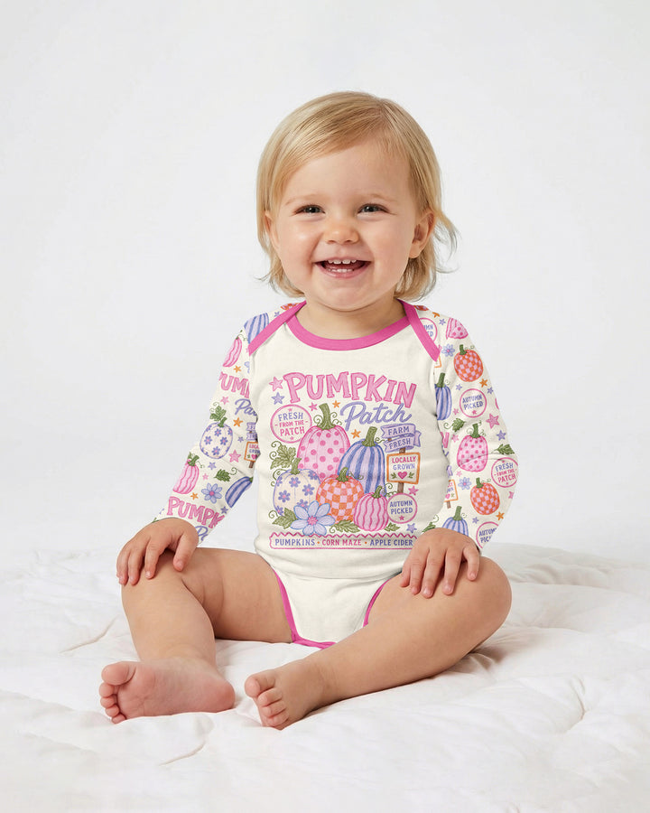 Whimsical Pumpkin Patch Bamboo Bodysuit
