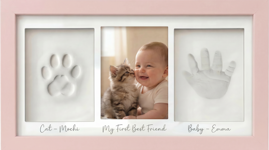 Baby Hand- & Fußabdruck Erinnerungsrahmen Duo