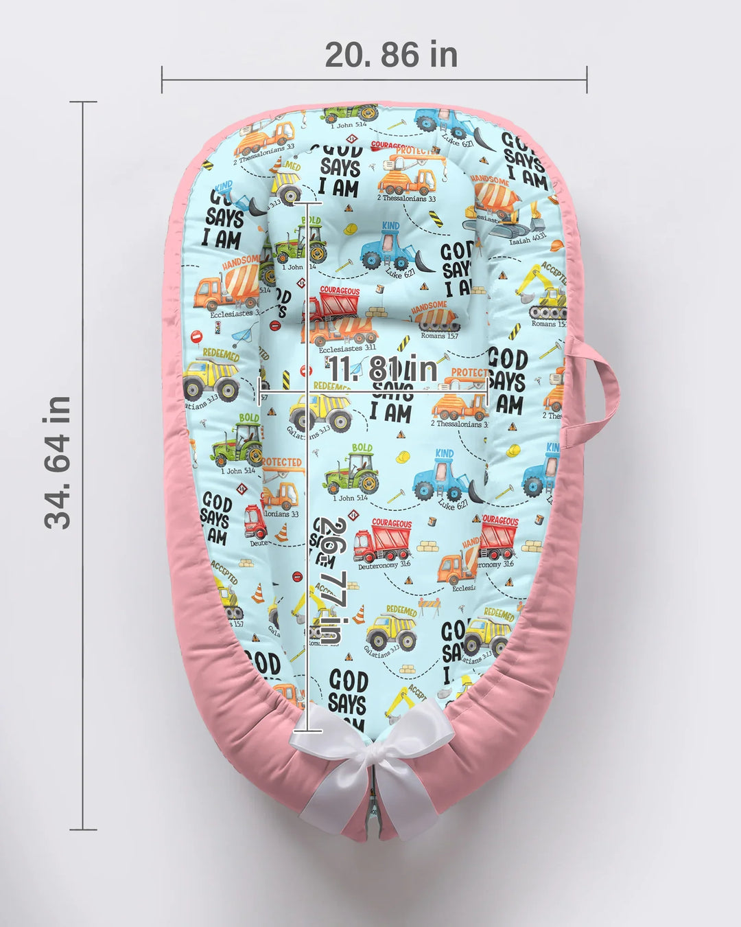 God Says I Am Boy Bamboo Baby Nest Bed