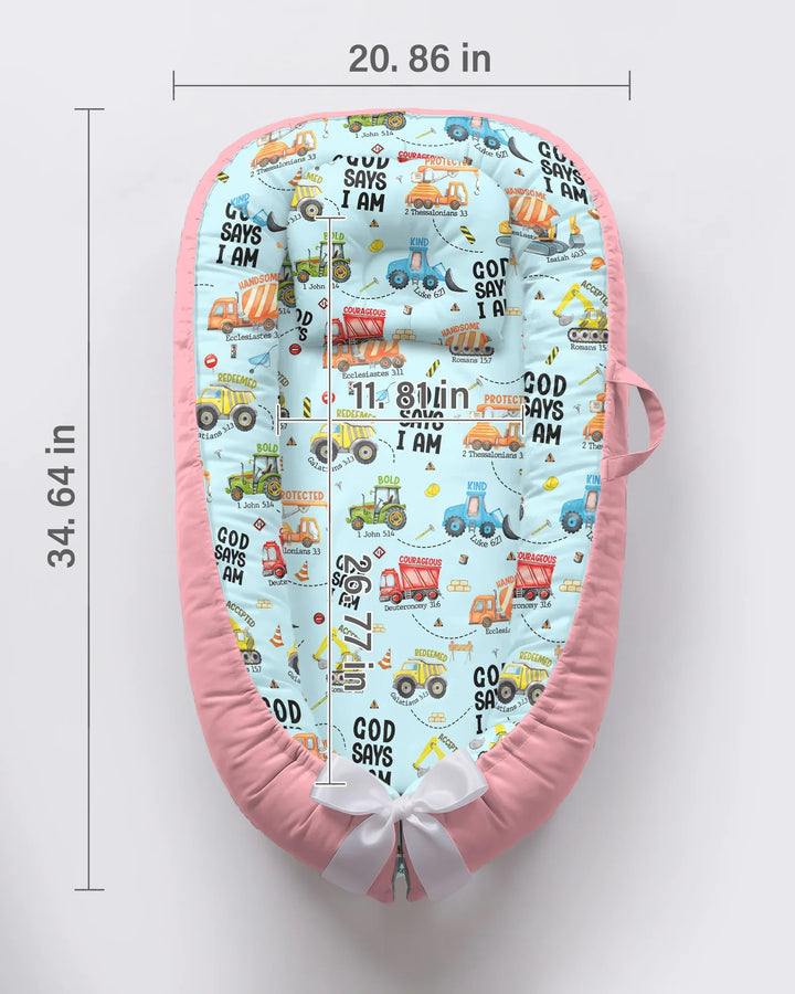 God Says I Am Boy Bamboo Baby Nest Bed