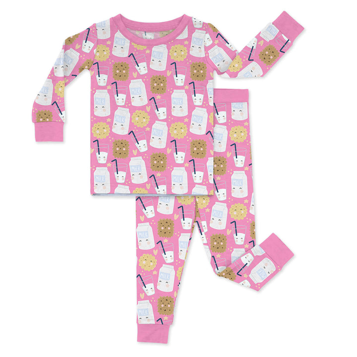 Pink Cookies Milks Two Piece Pajama Set